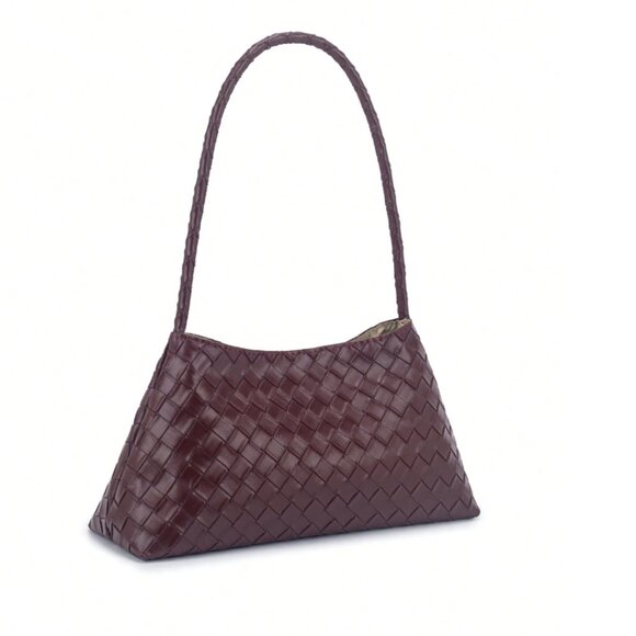 Dark Brown Woven Shoulder Bag Handmade - Picture 6 of 8